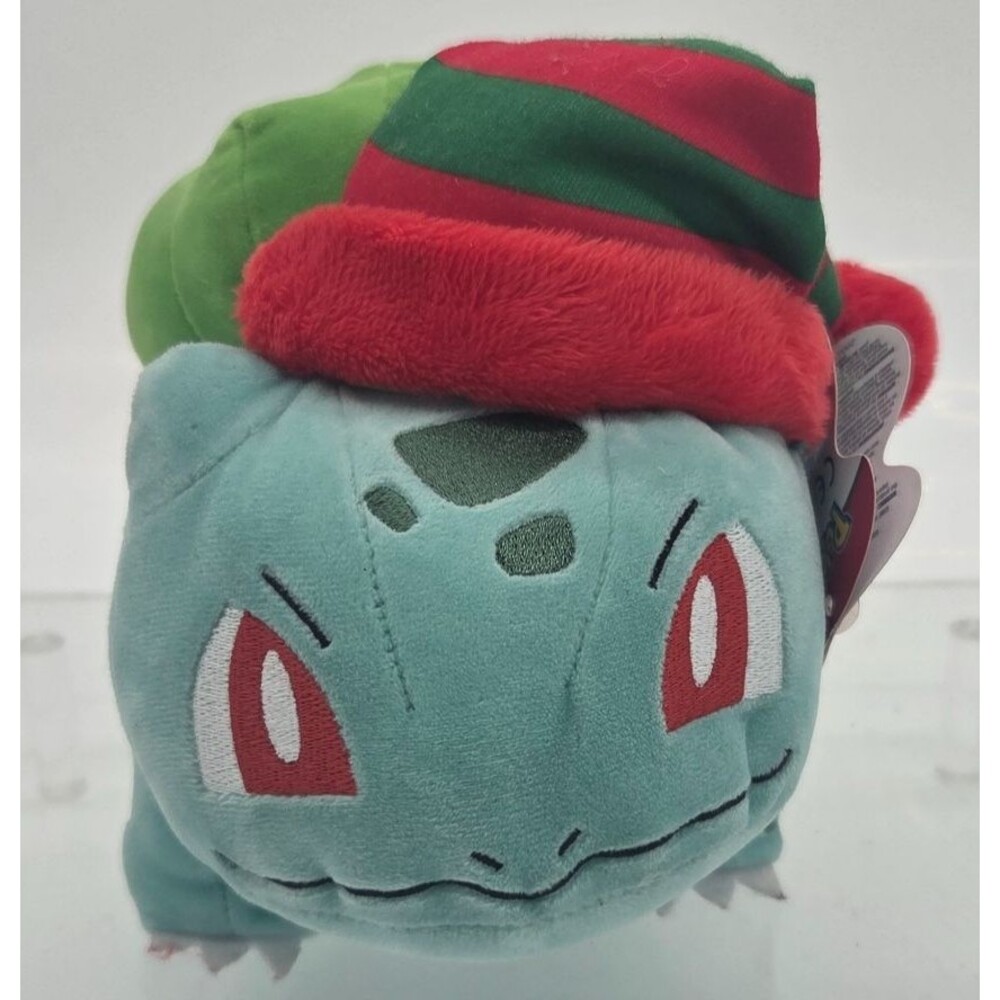 Pokemon Bulbasaur Holiday Christmas Plush 8" Santa Hat Jazwares w/ Tags